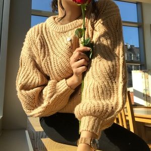Tan sweater, size Medium, bought in Forever 21